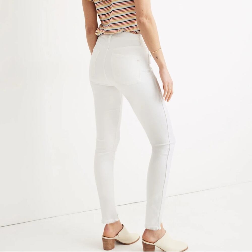 Madewell 10" High-Rise Skinny Jeans in Pure White: Step-Hem Edition Women’s 24 - Picture 3 of 15